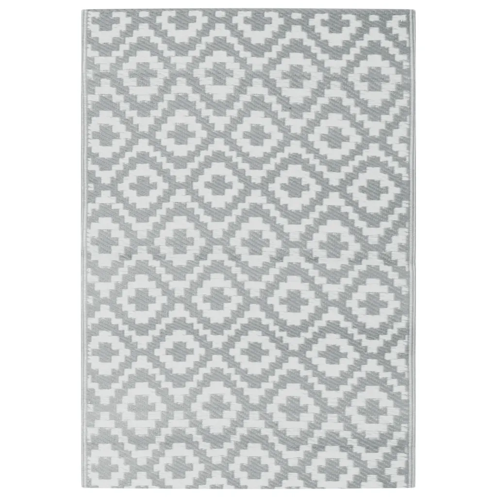 Tappeto da Esterni ARAKIL Grigio 160x230 cm in PP 368553