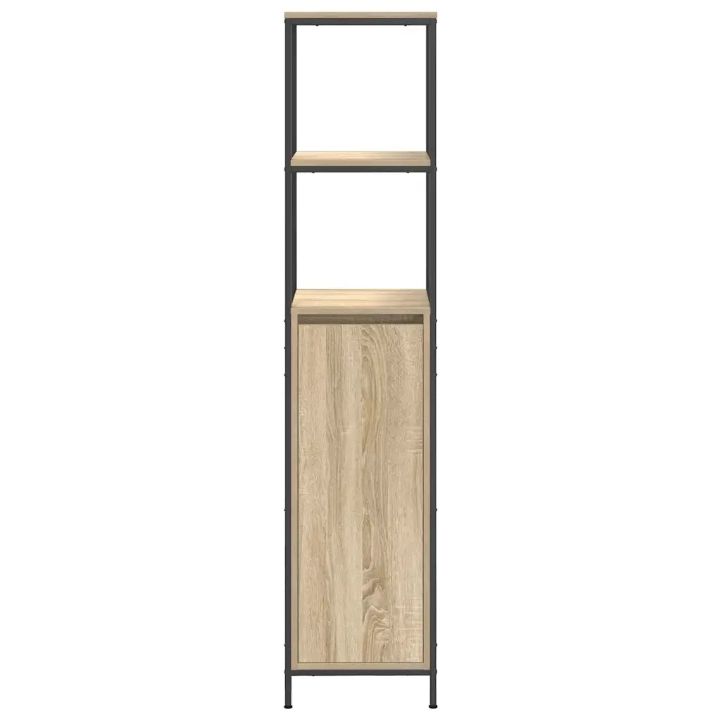 vidaXL Mobile da Bagno con Ripiani Rovere Sonoma 36x35x165 cm
