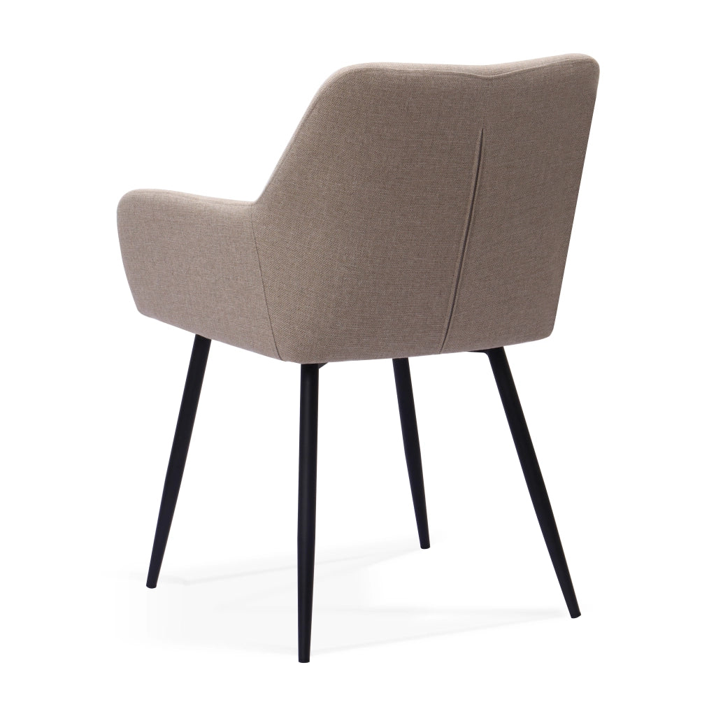 Sedie da Pranzo con Braccioli e Gambe in Metallo ¨C MINIMAL ¨C Set 2 Pezzi, Seduta Larga