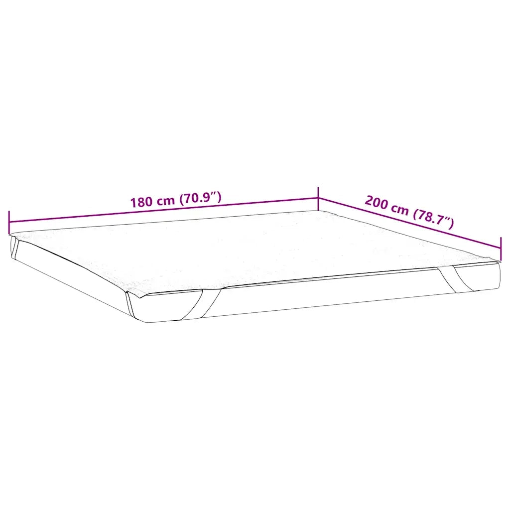 vidaXL Coprimaterasso Bianco 180x200 cm Impermeabile