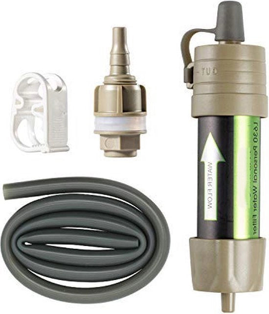 Mini Filtro Acqua Portatile con Montaggio in Eimer - Filtro da Viaggio per Campeggio e Preparazione di Emergenza
