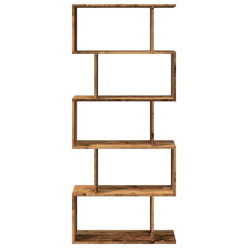 vidaXL Libreria Divisorio 5Ripiani Legno Antico 70x24x161cm Truciolato