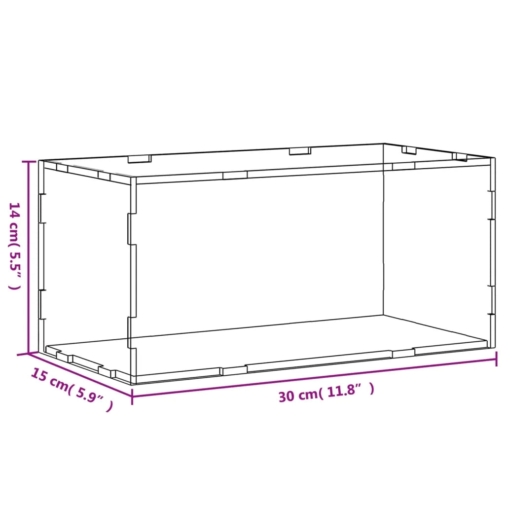 Scatola espositiva trasparente 30x15x14 cm in acrilico CFW3155306