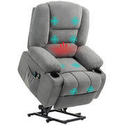 Poltrona relax elettrica alzapersona con massaggio e riscaldamento ¨C Xylo ¨C Grigio
