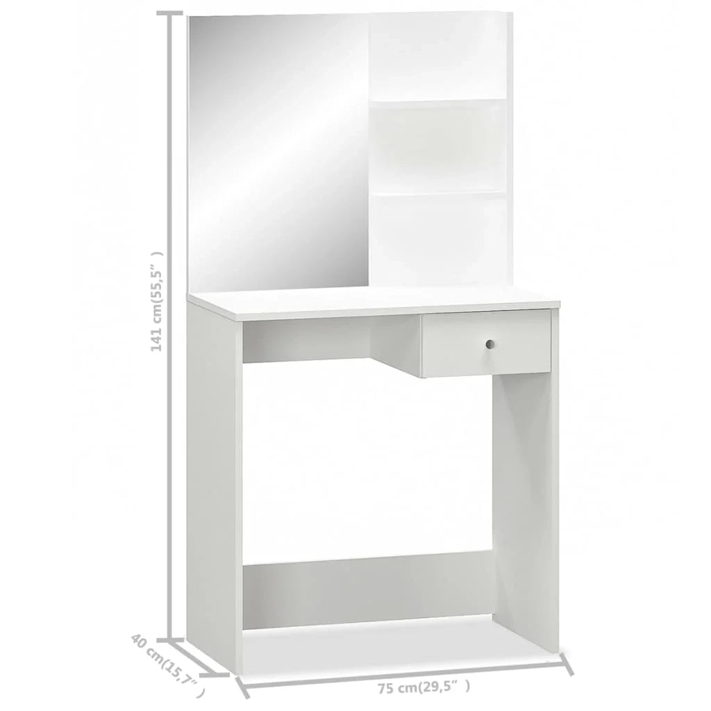 Toletta design in legno ingegnerizzato 75 x 40 x 141 cm bianco 02_0006337