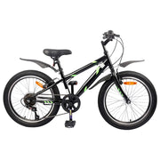Bicicletta per Bambini 24 Pollici 6-Speed per 8-12 anni Nero 42009386