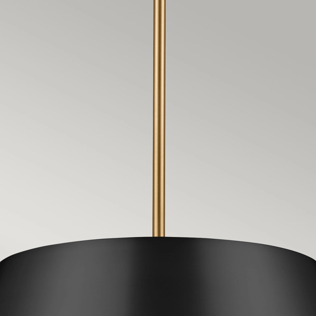 Lampada a sospensione Luella Kichler nero/ottone Ø41 3xE14