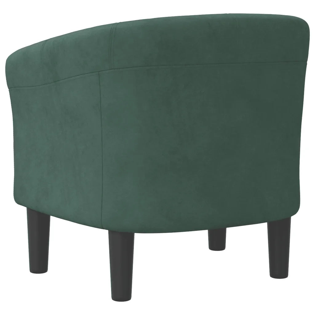 Poltrona Cabriolet Verde Scuro in Velluto 356444