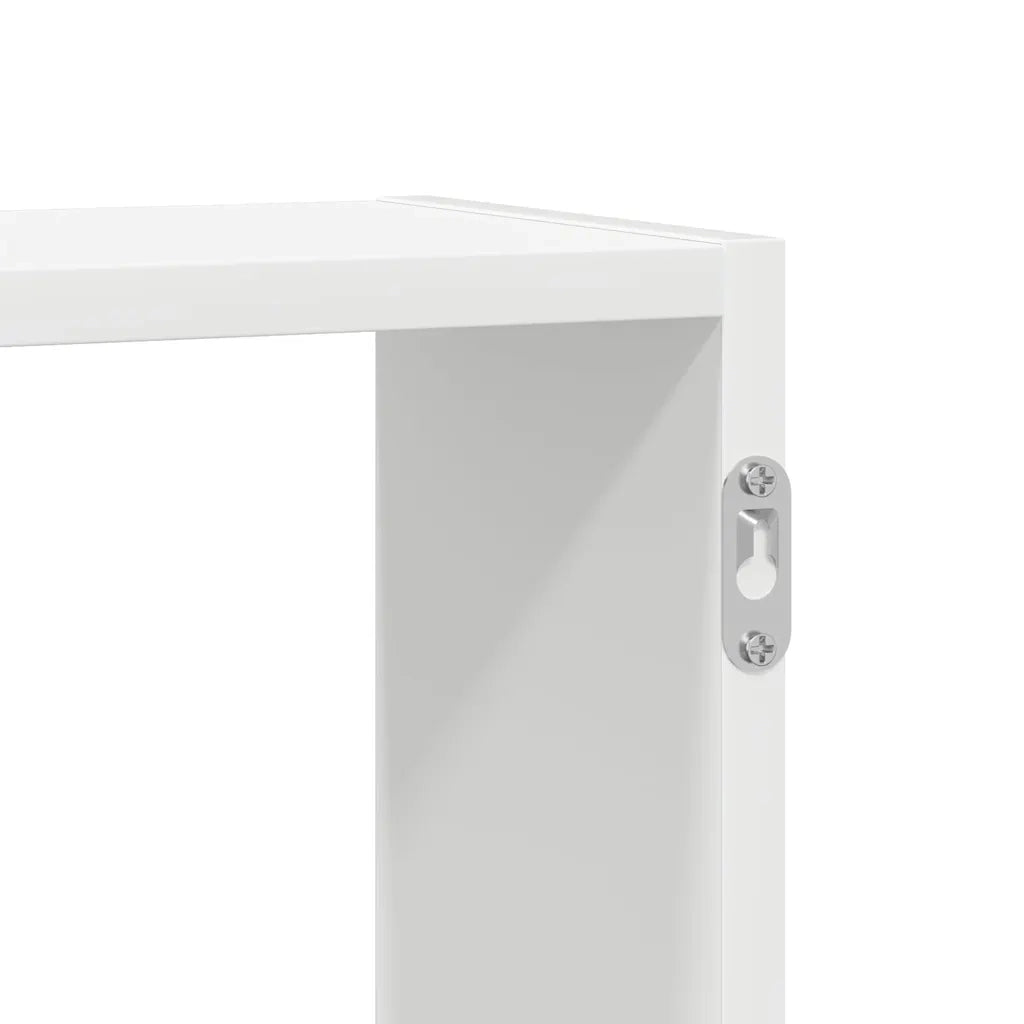 Mensola a Cubo da Parete 5 Scomparti Legno Multistrato Bianco 859995