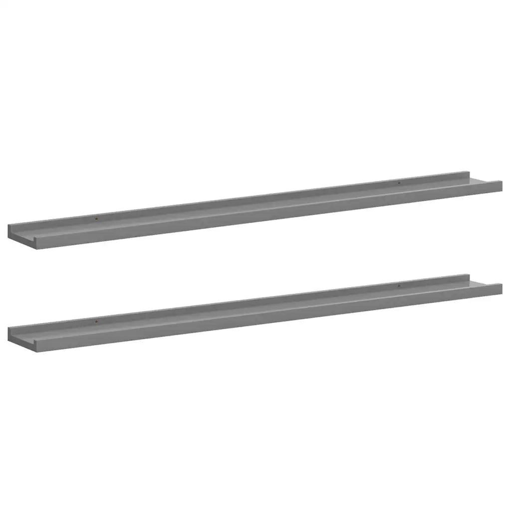 Mensole da Parete 2 pz Grigie 100x9x3 cm cod mxl 33704