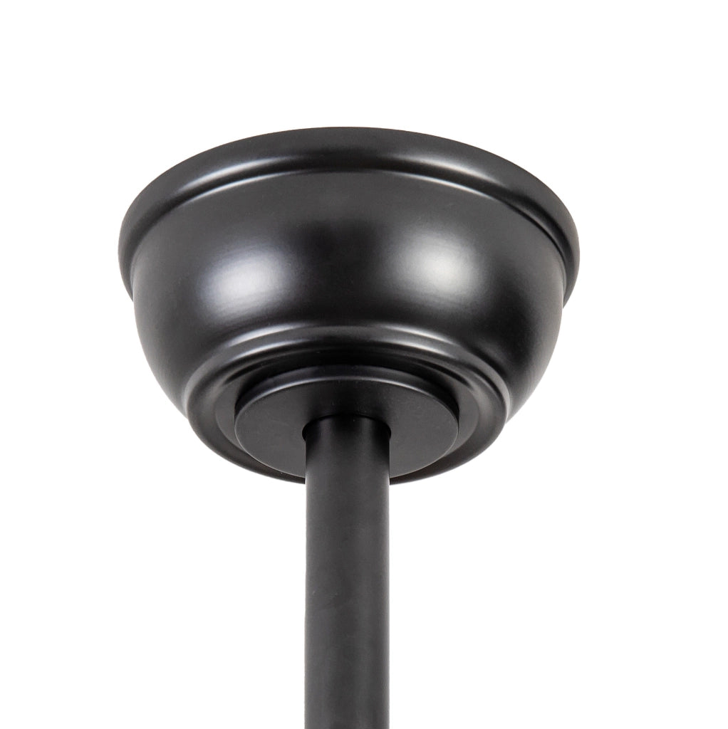 Ventilatore da soffitto 36 pollici senza luce a 5 pale in legno massello noce e nero