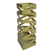 Set di 4 Portaombrello Metal 17x17x48 Cm In Metallo Champagne Lucido