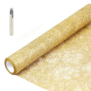 Felpa di lana tafelloper dorato 30cmx5m tafelloper rotolo per decorazione di tavola per matrimonio, Natale, compleanno