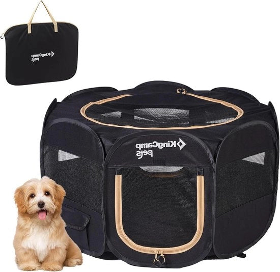 Recinzione Portatile per Cani con Materiale a Maglia Respirante - Ideale per Camping, Uso Indoor ed Outdoor