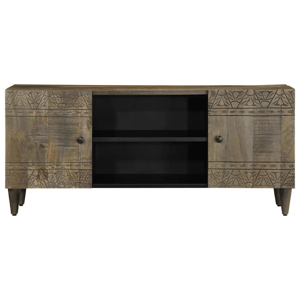 Mobile Porta TV Grigio Chiaro 105x33,5x46 cm in Legno Mango 4017792