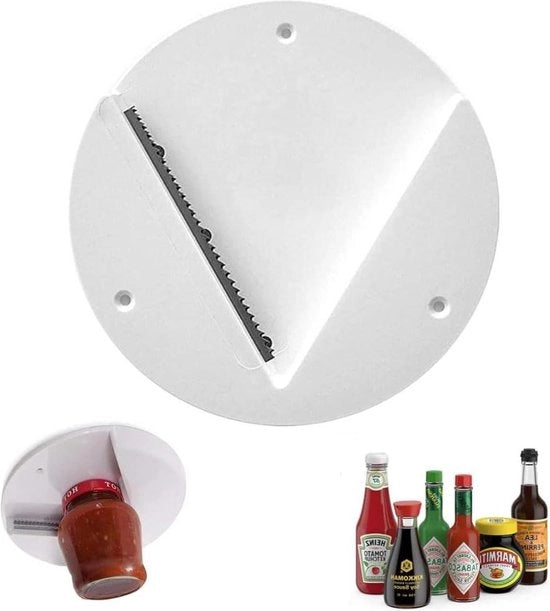 Onderkastopener multifunzionale in vetro - apripetri portatile facile da usare - regolabile per mani deboli - artrosi - bianco - 1 pezzo