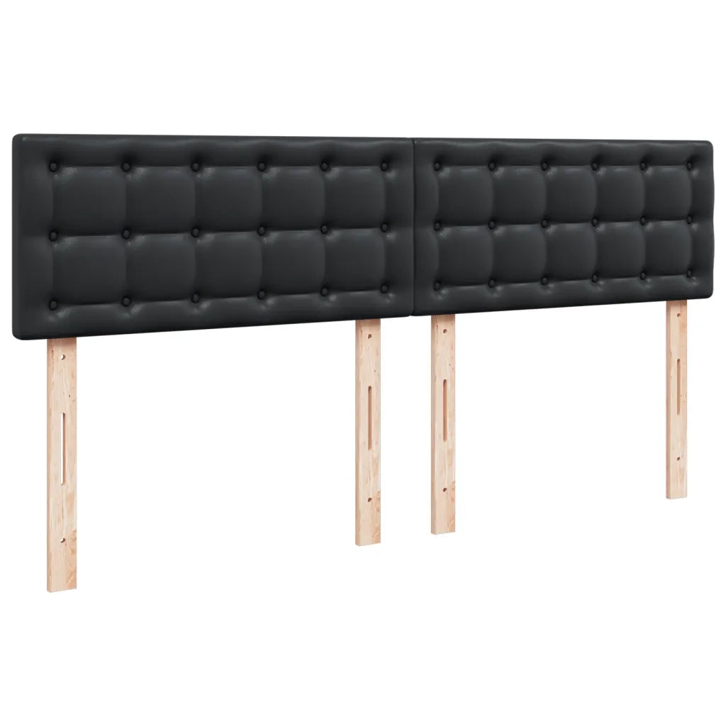 Giroletto a Molle con Materasso Nero 180x200 cm in Similpelle