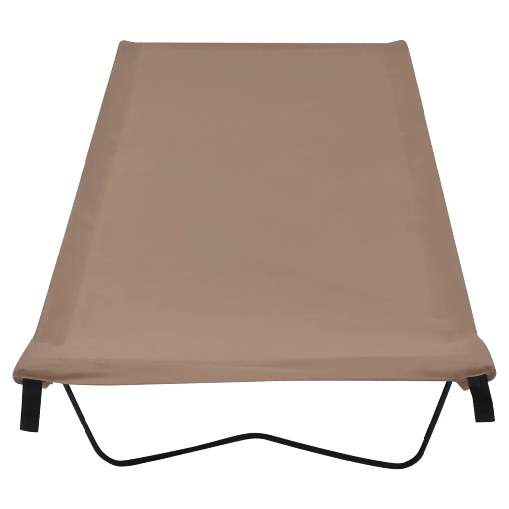 Lettino da Campeggio 180x60x19cm Tessuto Oxford Acciaio Grigio 312482