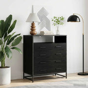 Mobile con Cassetti 4-Cassetto Rovere nero 70 x 41 x 83,5 cm 8010314