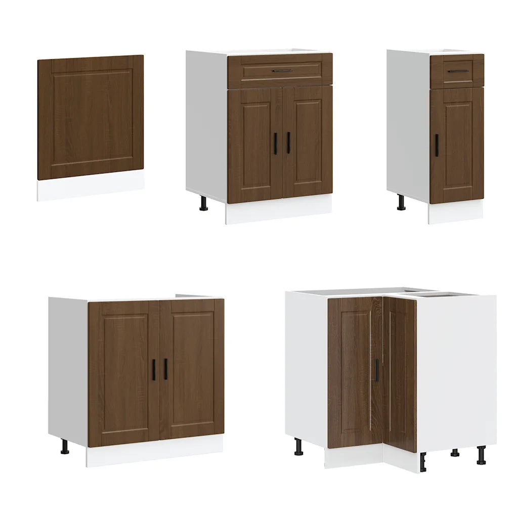 Set Mobili da Cucina 11 pz Porto Rovere Marrone in Truciolato 3314908