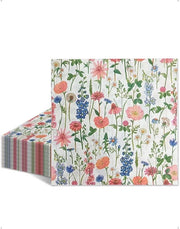 40 Servetten con Motivo di Fiori selvatici, 33x33cm Servetten di carta per la tavola, decorazione per tavola per festa di primavera, servetten per matrimonio, compleanno, Pasqua, 40 pezzi, stile C