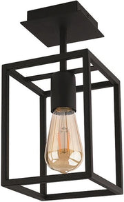 Plafoniera CRATE nera Nowodvorski in metallo 15x15x31 cm E27