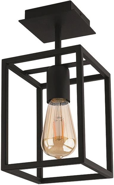 Plafoniera CRATE nera Nowodvorski in metallo 15x15x31 cm E27