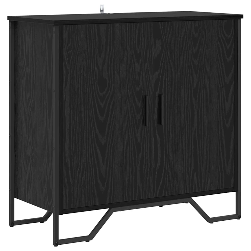Credenza | Madia | Buffet da pranzo | Armadio da pranzo Rovere Nero 78 x 35 x 74.5 cm