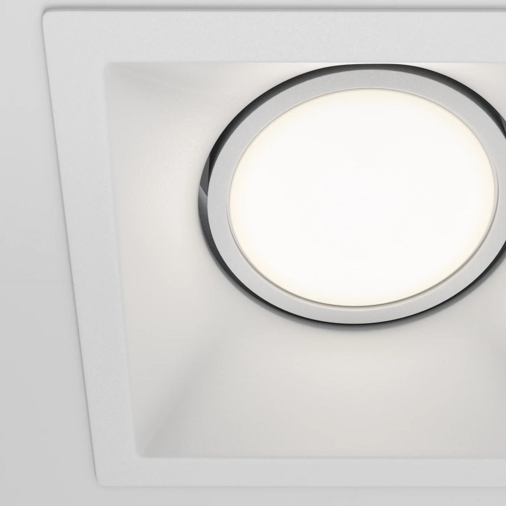 Maytoni lampada da incasso Dot 1 luce GU10 bianco alluminio