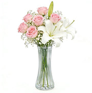 Vaso di Vetro Decorativo - 1 Pezzo - Translucido - Decorativo - Vaso per Fiori - Supporto per Fiori - Design Moderno