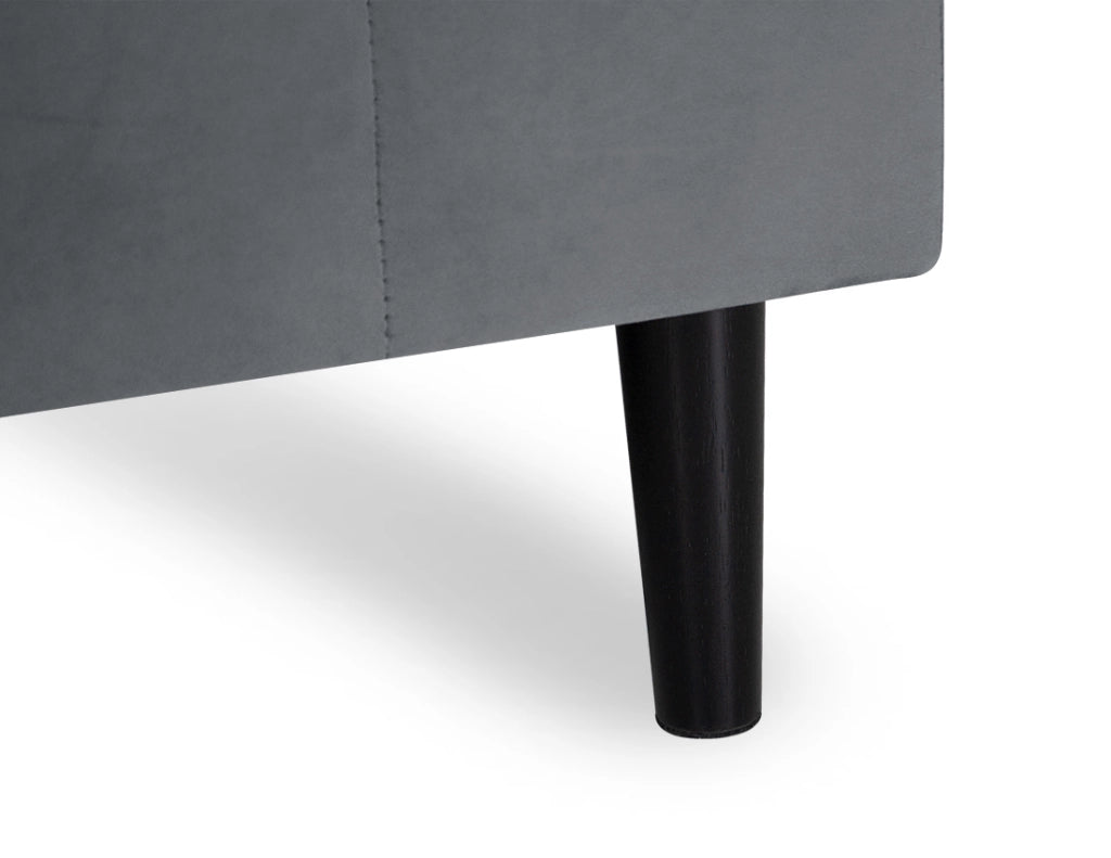 Divano angolare 3 posti con chaise longue sinistra velluto grigio - Washington - DI-WA01VLT-CLSX