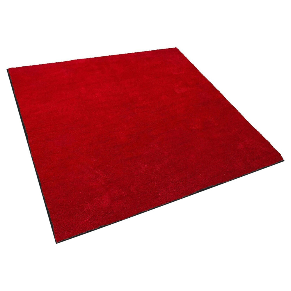 Tappeto shaggy rosso 200 x 200 cm moderno tappeto quadrato trapuntato a Pelo Lungo