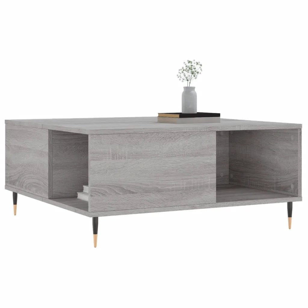Tavolino salotto | Tavolino da caff¨¨ | Tavolino da Soggiorno Grigio Sonoma 80x80x36,5 cm Legno Multistrato