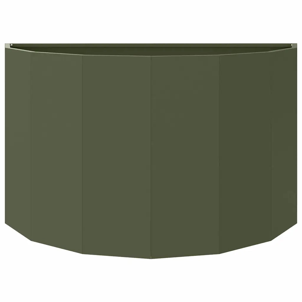 Fioriera | Cassetta per fiori | Vaso Verde oliva 90 x 45 x 50 cm Acciaio