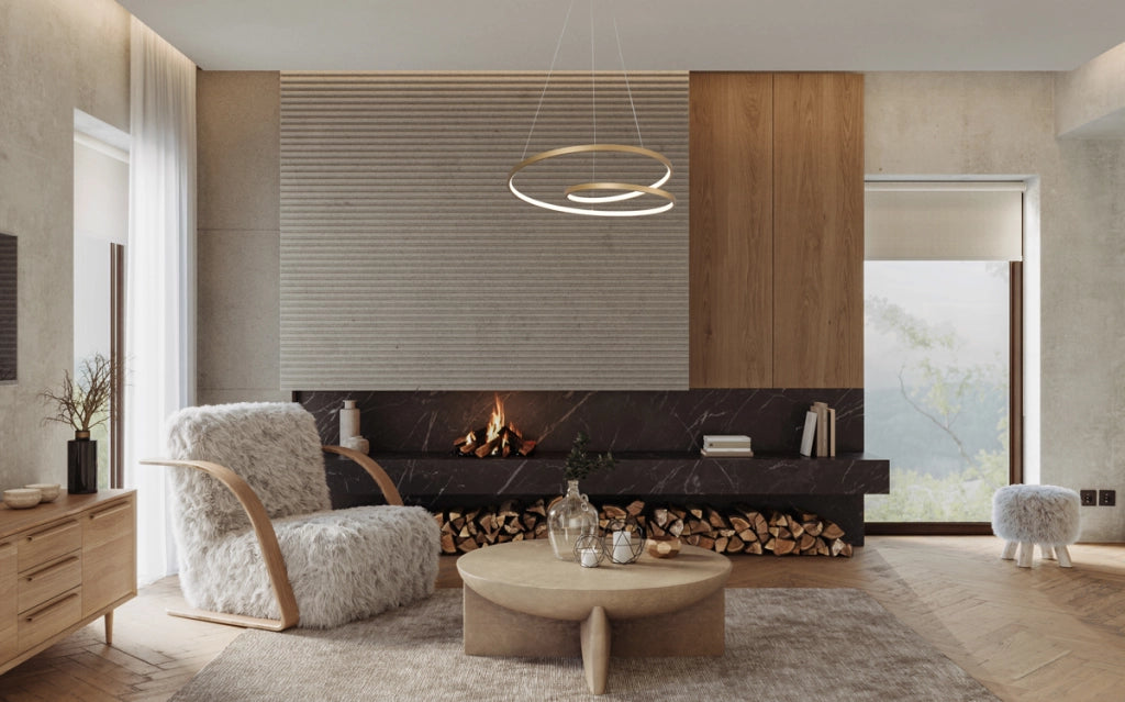 Lampada a sospensione REINA Italux Ø60 oro LED 40W