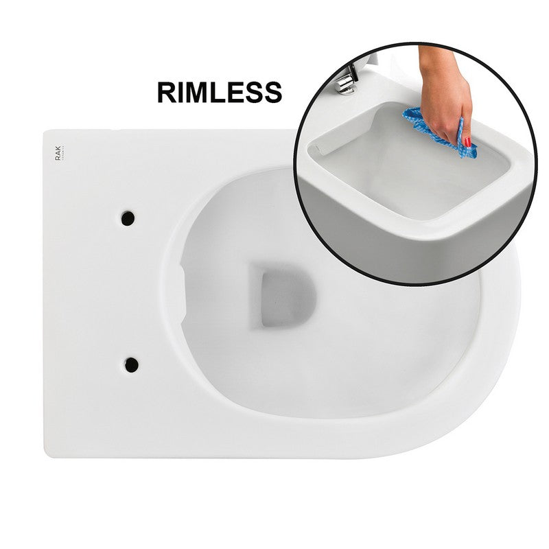 Vaso filo muro feeling rimless grigio opaco