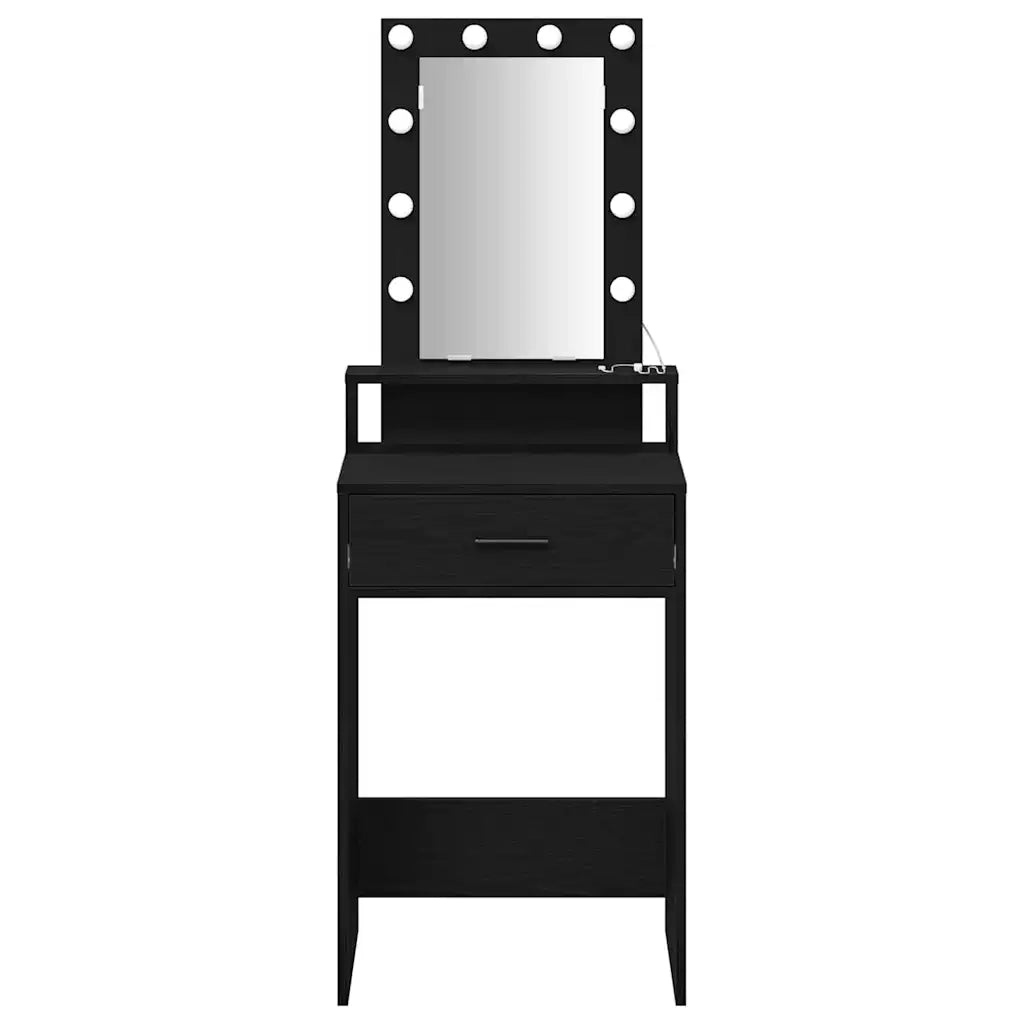 Tavolo da Trucco Nero 50 x 41 x 140 cm Legno ingegnerizzato 865155
