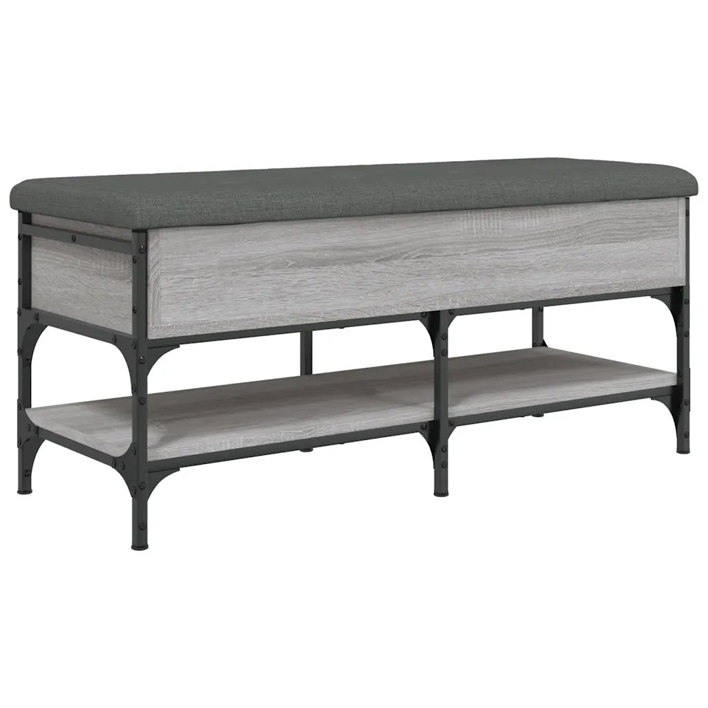 Panca Porta Scarpe-Sgabello-Panca Scarpiera Grigio Sonoma 102x42x45 cm Legno Multistrato