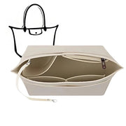 Organizzatore di borse Premium per borse lunghe, Organizzatore L di velluto con chiusura a chiave (beige L)