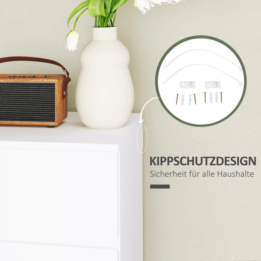 Cassettiera 4 Cassetti ¨C Zephmum ¨C Bianco 55x33x80