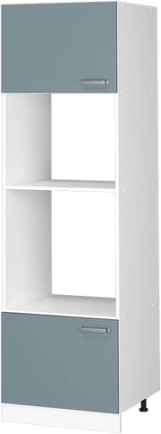 Mobile cucina microonde R-Line, Grigio-blu, 60 cm, per la libera combinazione all'interno di sistemi cucina modulari