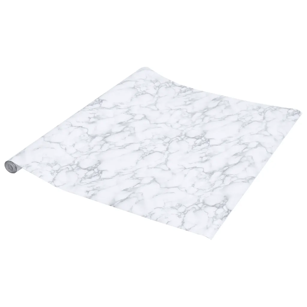 Adesivi per Mobili Autoadesivi Bianco Marmoreo 90x500 cm in PVC CFW6801972