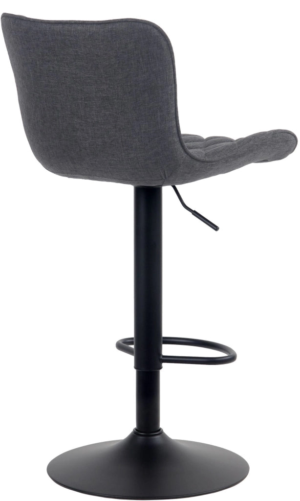 Sgabello Emma Bar Set di 2 nero,Tessuto