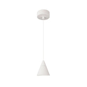 Lampada a Sospensione Zoe Surface 7W LED 3000K Fascio 38º Bianco Opaco per Illuminazione d'Accentazione Interni Design Conico Minimalista