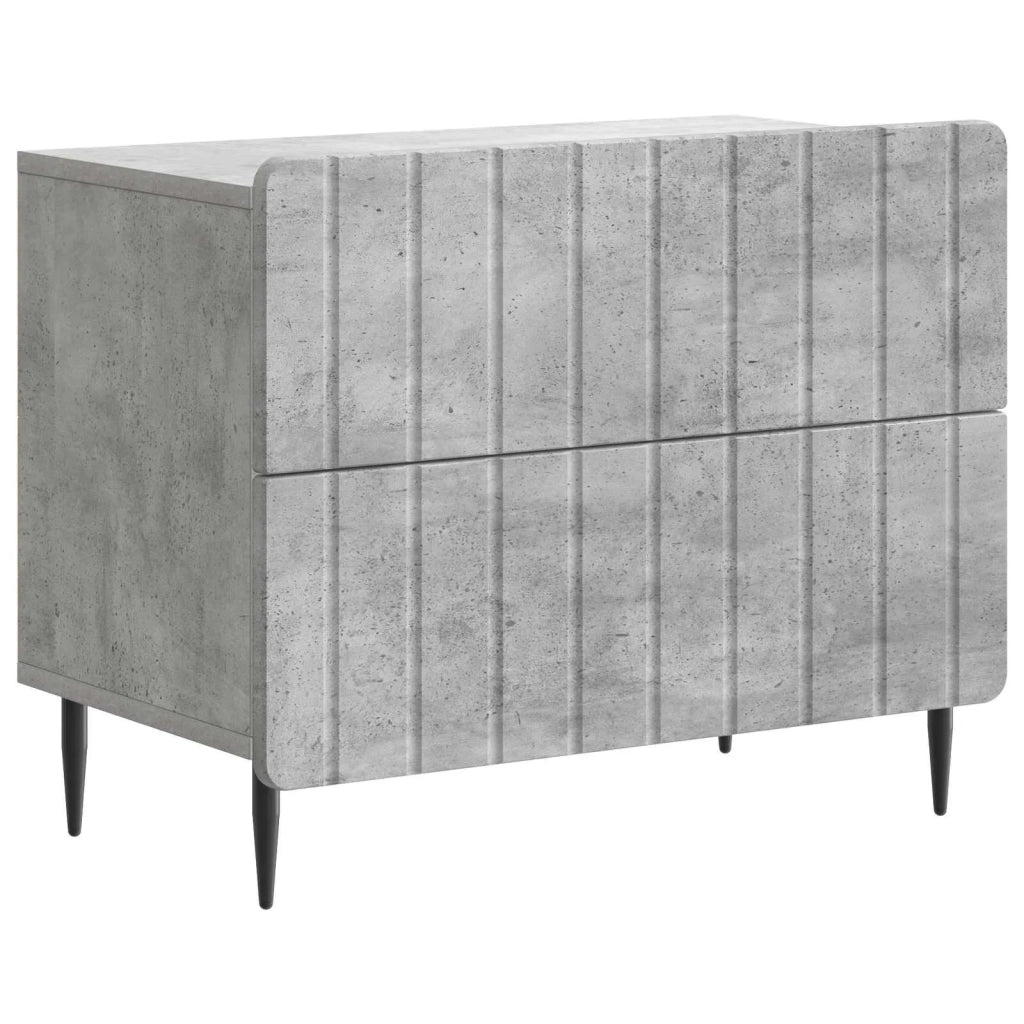 Armadio da Notte Grigio Cemento 62 x 34,5 x 49,5 cm 894318