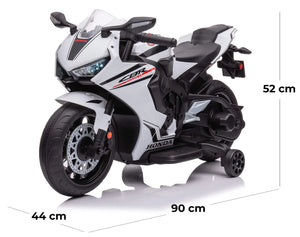Moto Elettrica per Bambini 12V con Licenza Honda CBR 1000RR Bianca