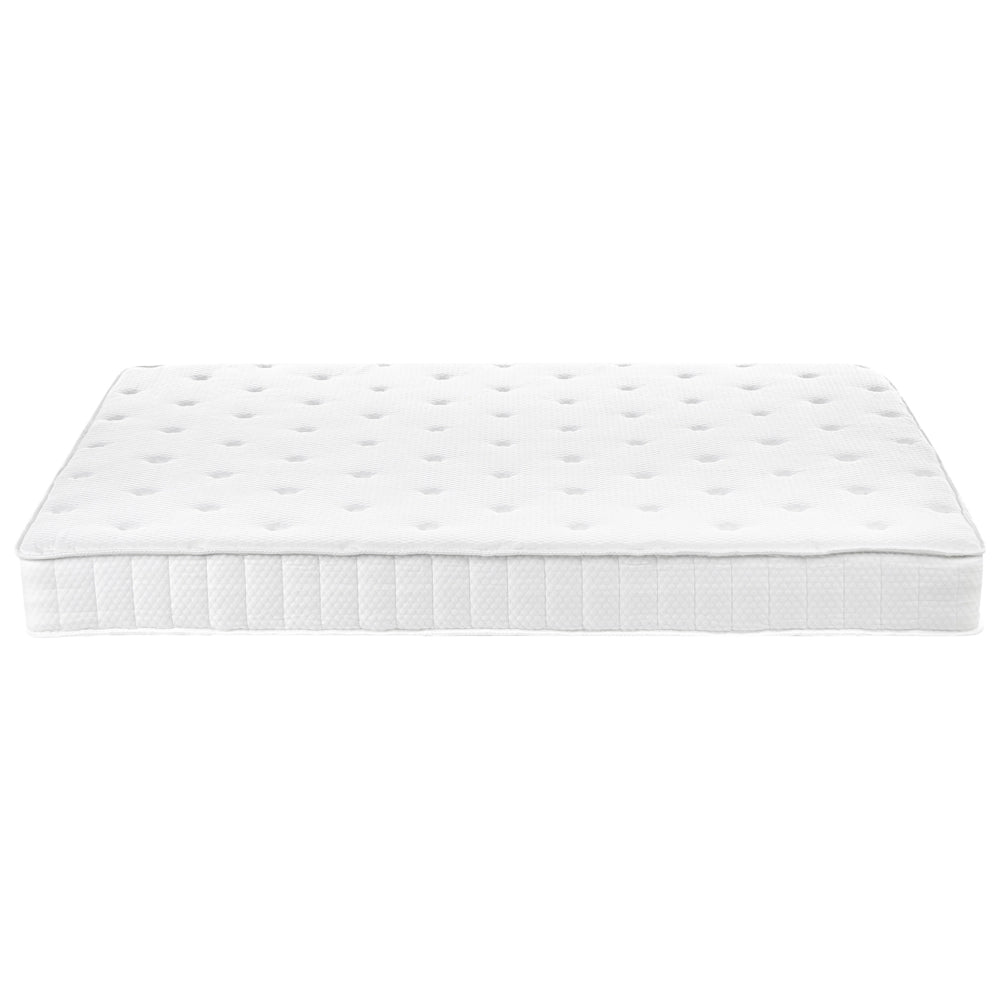 Materasso a 2 Lati Bilanciati double face Medio/Rigido in Tessuto Bianco 180 x 200 cm matrimoniale confortevole