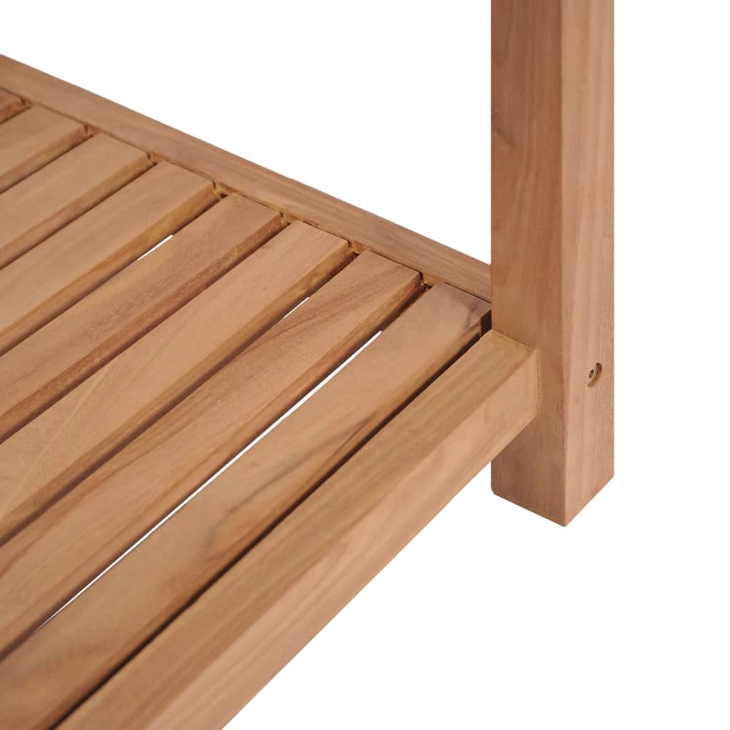 Mensola per mobili di design mensola per bagno a 4 ripiani in teak massello 165 cm beige 2702058/2