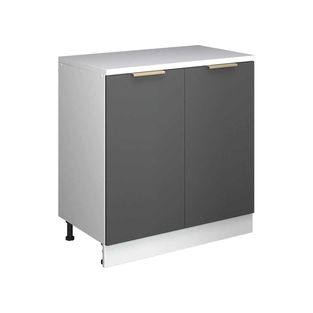 Mobile per mansarda Rion Antracite-oro/Bianco 80 x 83.8 cm senza inclinazione con 2 ante Vicco