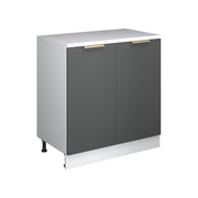 Mobile per mansarda Rion Antracite-oro/Bianco 80 x 83.8 cm senza inclinazione con 2 ante Vicco
